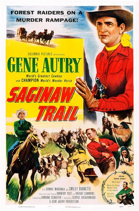Saginaw Trail Us Poster Gene Autry Photograph By Everett