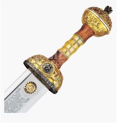 Gold Julius Caesar Sword Rome Empire Swords Hd Png Download