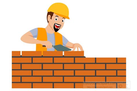 Construction Clipart Brick Layer Building Wall Clipart Classroom