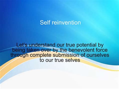 Self Reinventionpptx