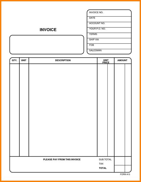 Invoice Template Pages Free Download Templates Printable