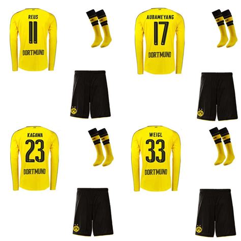 1617 Borussia Dortmund Long Sleeve Home Soccer Jerseys Hot Soccer