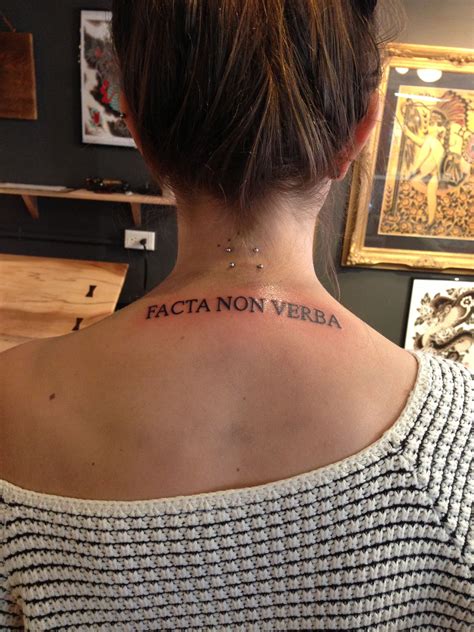 Facta Non Verba Tattoo