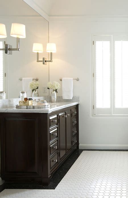 Cabinets are still a hot topic. Espresso Cabinets - Transitional - bathroom - Ashley ...