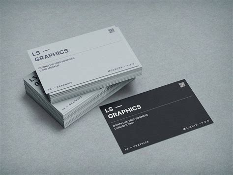 Free Stacked Business Cards Mockup Psd Lsgraphics