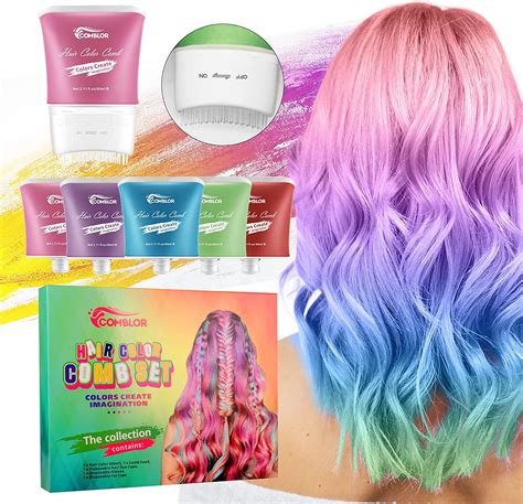 Temporary Hair Dye 5 Colors Comblor Hair Color Wax For Diy Washable