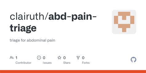 Github Clairuthabd Pain Triage Triage For Abdominal Pain