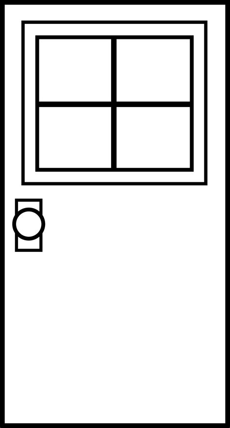 Door Coloring Clipart Clip Art Library