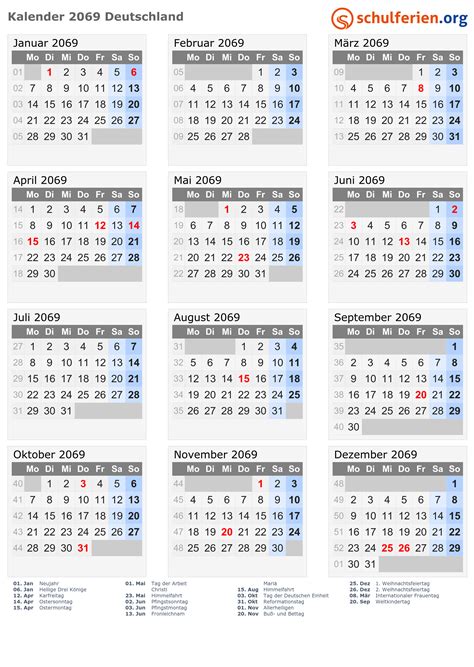 Kalender 2069