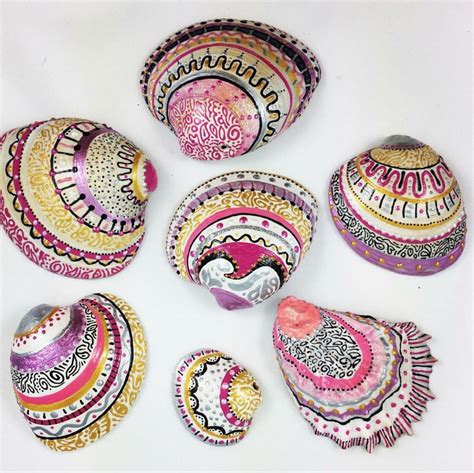 20 Painted Sea Shell Designs Artesanía Con Conchas Conchas Pintadas