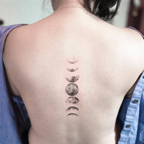 Moon Phases On The Back Tatuajes Pinterest Tatuajes Tatuajes