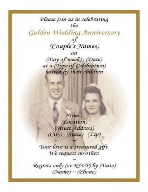 50thweddinganniversaryprogramwording 50th Wedding Anniversary