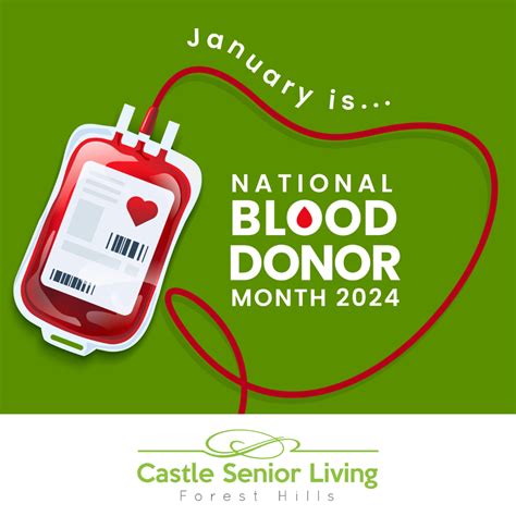 National Blood Donor Month Castle Senior Living At Forest Hills