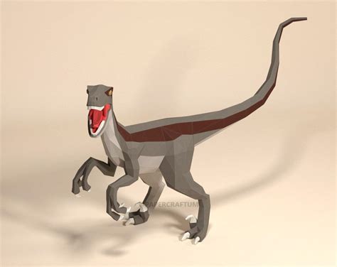 A Paper Model Of A Dinosaur With Its Mouth Open