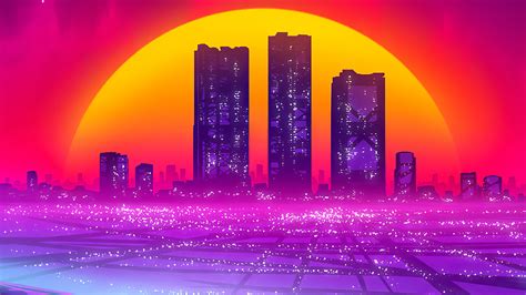 2560x1440 Buildings Fall Synthwave 1440p Resolution Hd 4k Wallpapers Images And Photos Finder