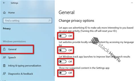 Windows 10 Privacy Settings To Turn Off Stackhowto