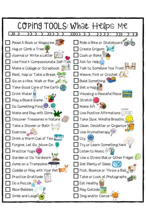 Coping Skills For Anxiety Worksheets Sixteenth Streets