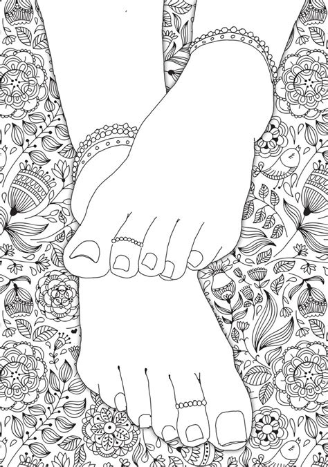 Foot Fetish Erotic Coloring Book For Adults Erotic Coloring Book For