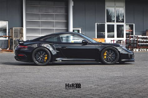 All Black Porsche 911 Turbo Rocking A Set Of Aftermarket Forged Rims