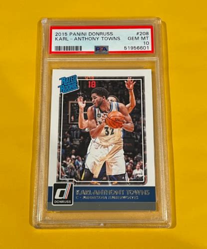 2015 16 Panini Donruss Basketball Karl Anthony Towns Rated Rookie RC