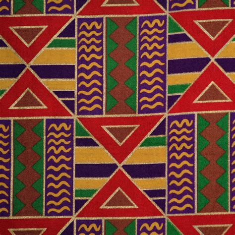 African Geometric Pattern Fabric Ethnic Cotton For Joann
