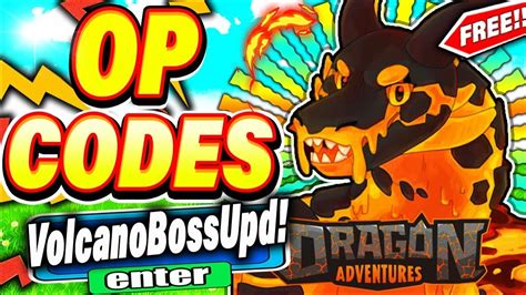 Dragon Adventures Codes Volcano Boss Update All New Secret Op Roblox