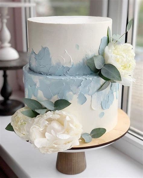 Dusty Blue Wedding Cake Simple Wedding Cake Buttercream Wedding Cake