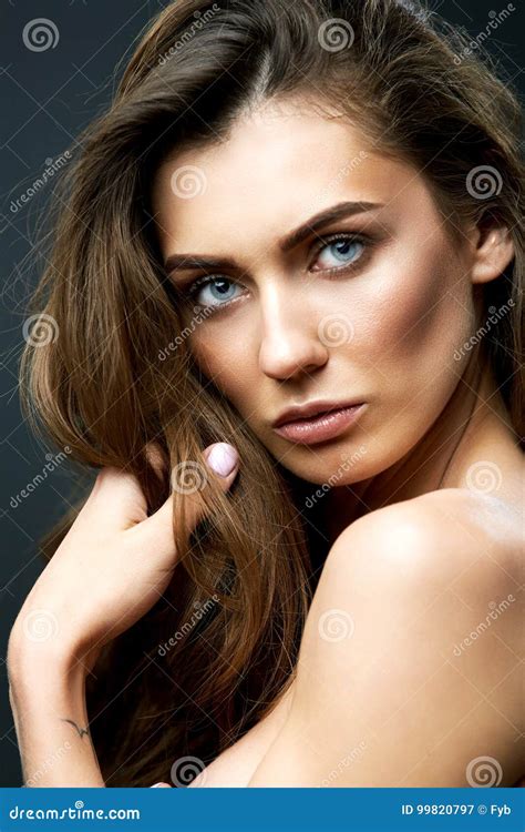 Beauty Close Up Studio Portrait Stock Image Image Of Facial Lovely