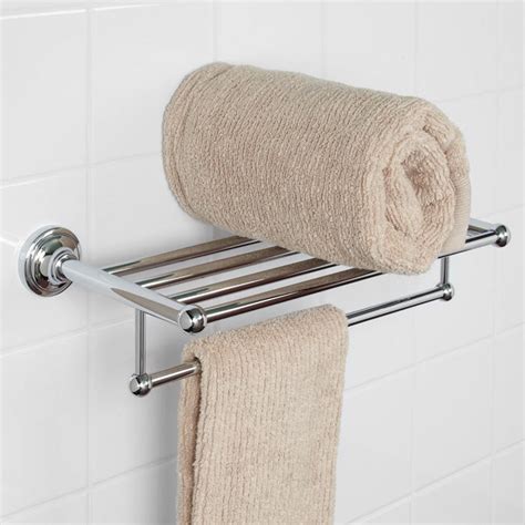 This spacious freestanding storage rack provides 3 bars for hanging bath towels and hand towels, and can also be used as a way to display blankets and quilts or air dry clothing in a laundry room. Holliston Double Towel Rack - Bathroom
