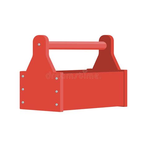 Cartoon Empty Red Tools Box Stock Vector Illustration Of Plank
