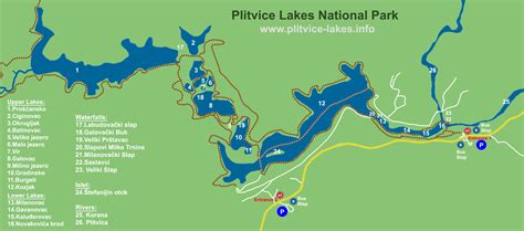 Map Of Plitvice Lakes National Park 2018 Plitvice Lakes