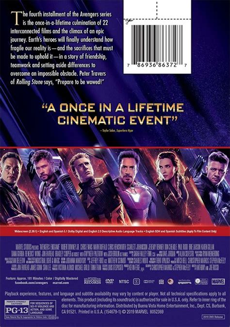 If you're a marvel fanatic like me, you need to see these avengers: Avengers: Endgame (DVD 2019) | DVD Empire