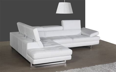 T Ultra Modern White Leather Sectional Sofa Ubicaciondepersonas