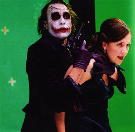 Heath Ledger And Maggie Gyllenhaal Film The Party Scene Of The Dark Knight Joker Heath Joker