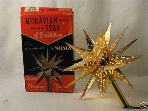 Vintage Noma Moravian Star Light Christmas Tree Topper 36436260