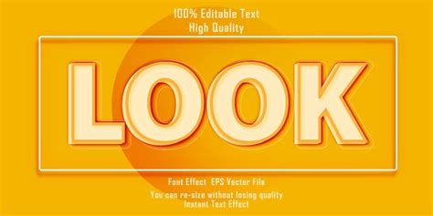 Premium Vector Look Text Effect Editable Cartoon Text Style On Yellow