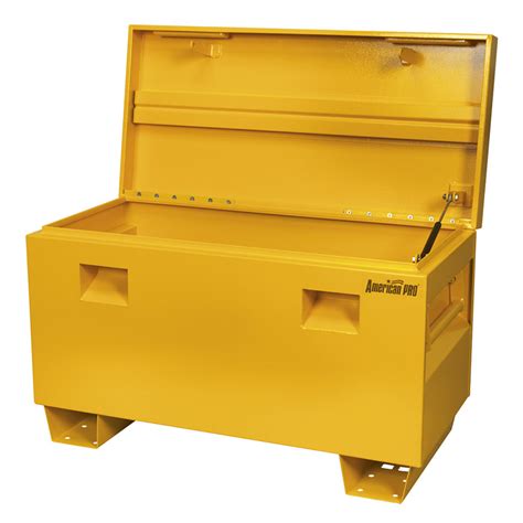 American Pro Yellow Lockable Steel Site Storage Boxes Ese Direct