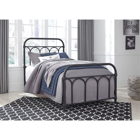 Signature Design By Ashley Nashburg Casual Metal Twin Bed Royal Furniture Panel Beds