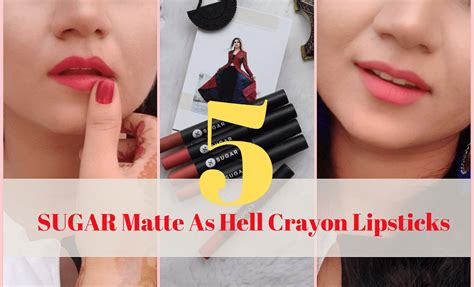 5 Of My Most Used Sugar Matte As Hell Crayon Lipsticks High On Gloss
