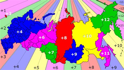 Times Zones In Russia Compared With Lines Of Longitude X OC MapPorn