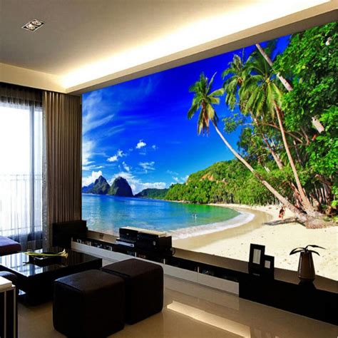 Beibehang Custom 3d Wallpapers Beautiful Romantic Beach Sand Landscape