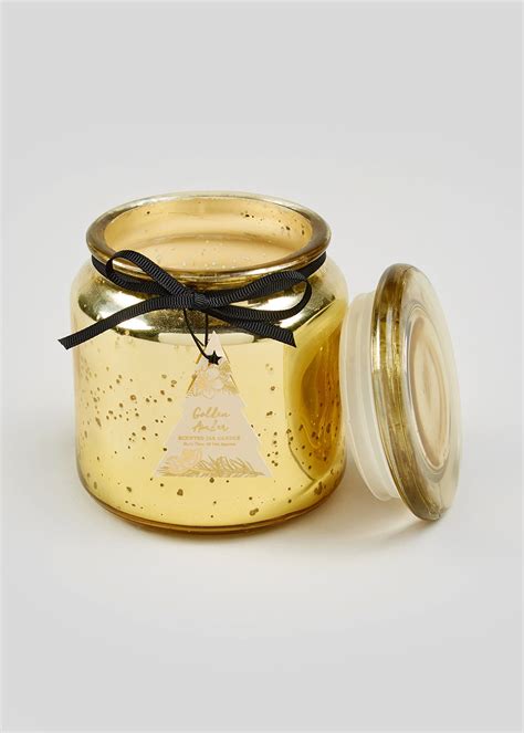 Lastly, but definitely not least our wreath! Golden Amber Lidded Glass Jar Candle (11cm x 9cm x 9cm ...