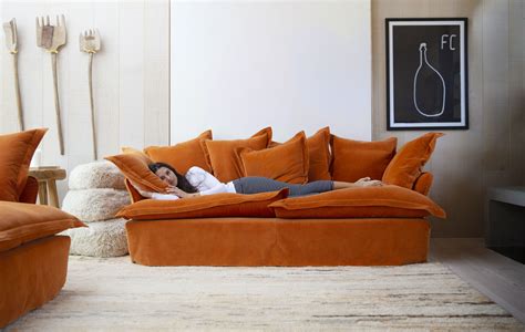 Orange Sofa Living Room Decoomo