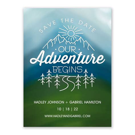 Our Adventure Begins Save The Date Anns Bridal Bargains