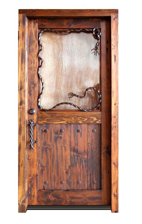 Custom Wood Iron Doors Stained Glass Entry Doors Rustic Western Decor