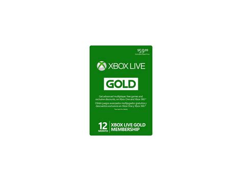 Xbox Live 12 Month Gold Membership Card