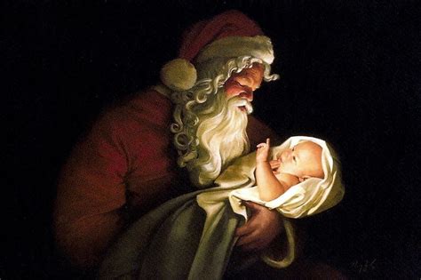 1920x1080px 1080p Free Download Santa Holding Baby Jesus Baby