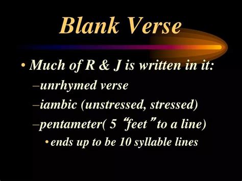Ppt Blank Verse Powerpoint Presentation Free Download Id4298344