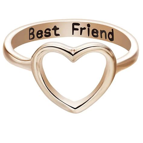 Buy Women Love Heart Best Friend Ring Promise Jewelry Friendship Rings Girl