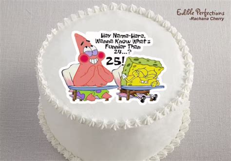 Spongebob Funnier Than 24 Pre Cut Edible Image Edible Perfections
